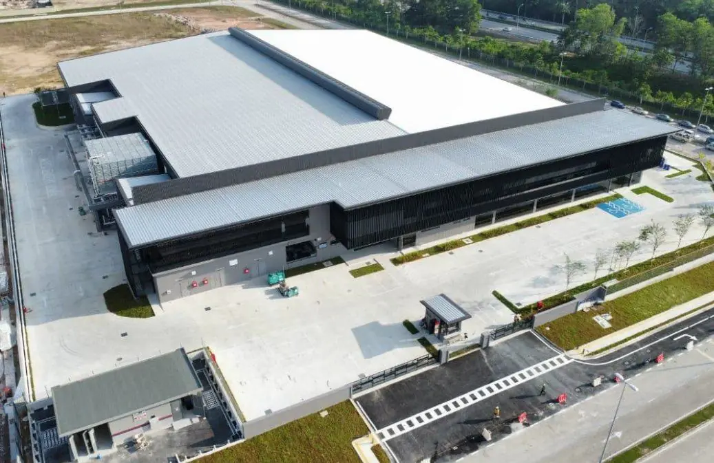 Aerial view of a modern Malaysian manufacturing and warehouse facility